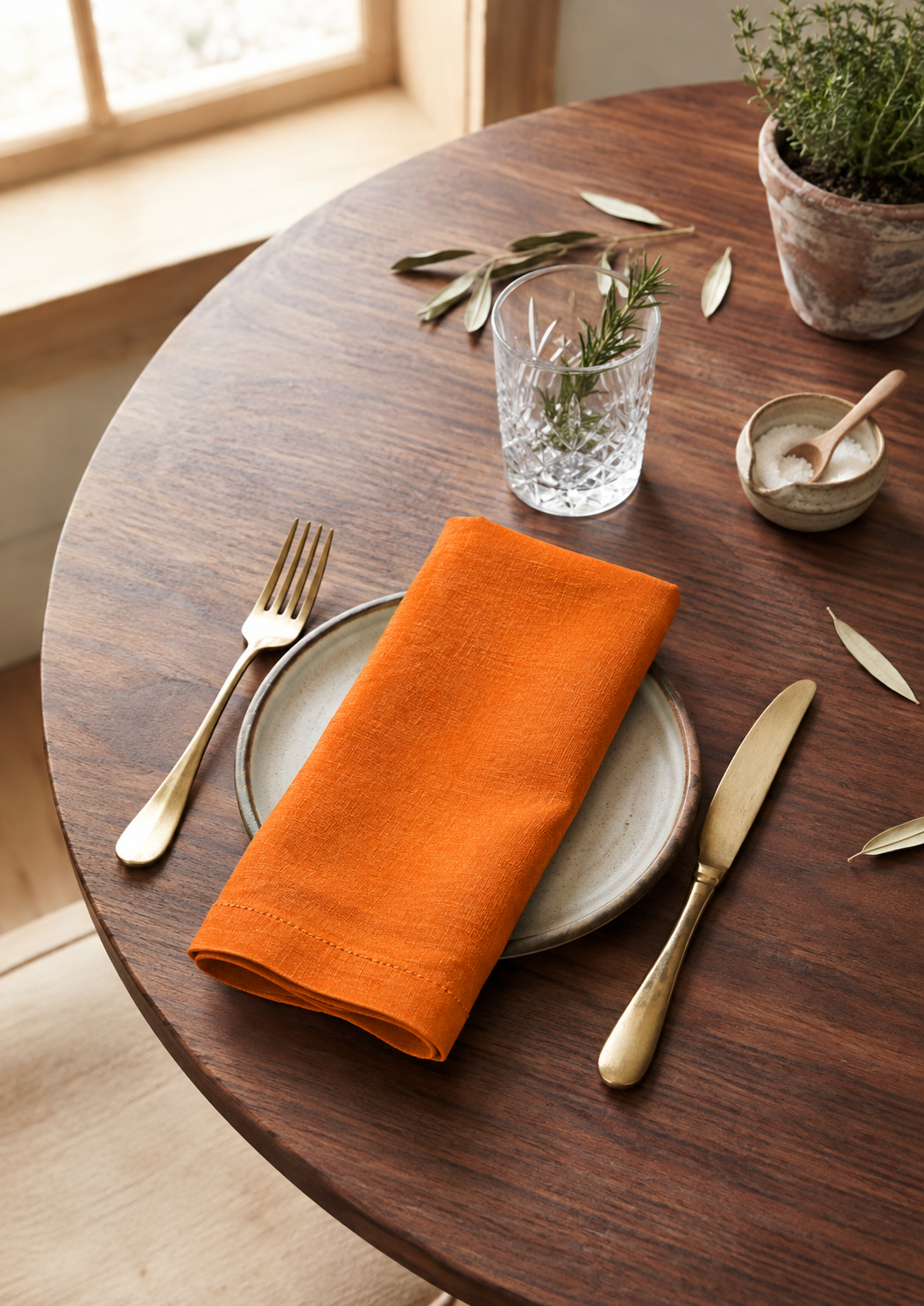 Lot de 2 Serviettes de table - Orange