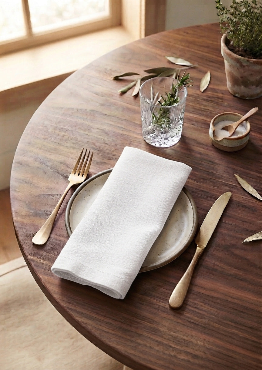 Lot de 2 Serviettes de table - Blanche