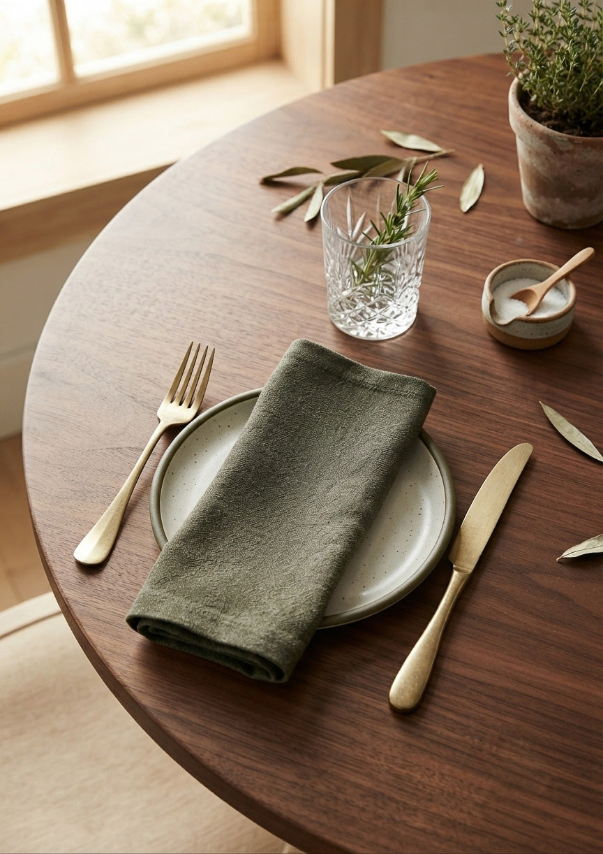 Lot de 2 Serviettes de table - Verte